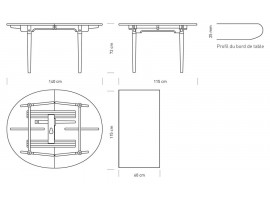 Mid-Century modern scandinavian dining table model CH337 by Hans Wegner.