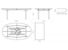 Table de repas scandinave modèle CH338. Edition neuve.