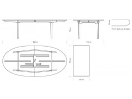 Mid-Century modern scandinavian dining table model CH339 by Hans Wegner.