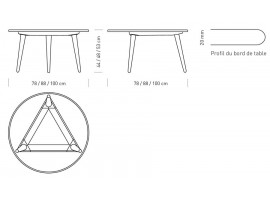 Mid-Century modern scandinavian coffee table model CH008 by Hans Wegner.