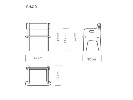 Mid-Century modern scandinavian chair model CH410 "Peter's chair" by Hans Wegner.