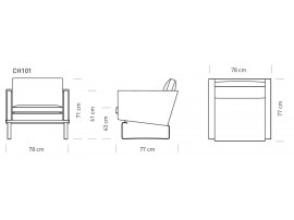 Mid-Century modern scandinavian sofa model CH104 by Hans Wegner.