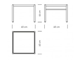 Table basse scandinave modèle OW449 "Colonial table". Edition neuve.