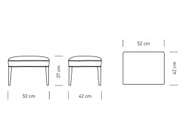 Repose-pieds scandinave modèle FH420 "Heritage". Edition neuve. 