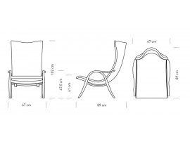 Fauteuil scandinave modèle FH429 "Signature". Edition neuve. 