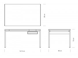 Bureau scandinave modèle PK52A "Student desk". Edition neuve.