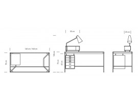 Bureau scandinave modèle AJ52 "Society table. Edition neuve.