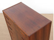 Mid-Century  modern  Scandinavian chest of drawers in Rio rosewood. 7 drawers