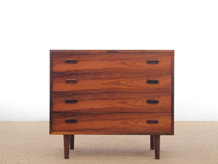 Mid-Century  modern  Scandinavian chest of drawers in Rio rosewood