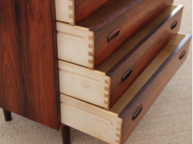 Mid-Century  modern  Scandinavian chest of drawers in Rio rosewood