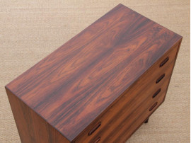 Mid-Century  modern  Scandinavian chest of drawers in Rio rosewood