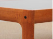 Grande table basse scandinave  en teck et verre noir