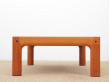 Mid-Century  modern  Scandinavian large coffee table in teak and black glass