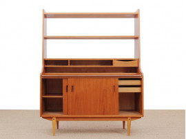 Secretaire-bibliotheque scandinave en teck