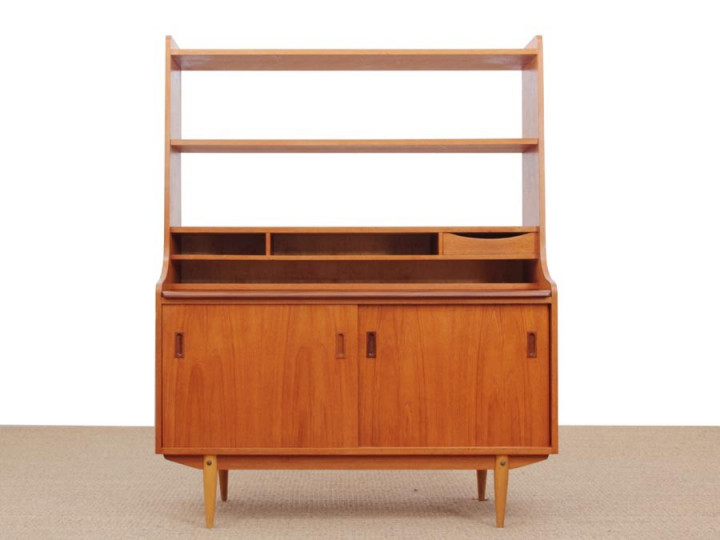 Secretaire-bibliotheque scandinave en teck