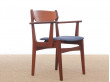 Mid-Century  modern scandinavian arm chair in teak 