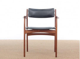 Mid-Century  modern scandinavian arm chair in teak by Erik Buck