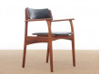 Mid-Century  modern scandinavian arm chair in teak by Erik Buck