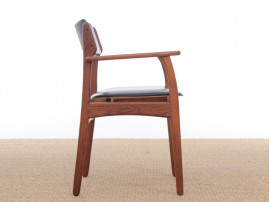 Mid-Century  modern scandinavian arm chair in teak by Erik Buck