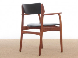 Mid-Century  modern scandinavian arm chair in teak by Erik Buck