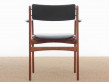 Mid-Century  modern scandinavian arm chair in teak by Erik Buck