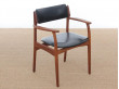 Mid-Century  modern scandinavian arm chair in teak by Erik Buck