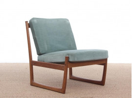 Mid-Century  modern scandinavian pair of lounge chair model 130 by Peter Hvidt