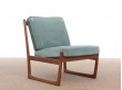 Mid-Century  modern scandinavian pair of lounge chair model 130 by Peter Hvidt