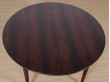 Mid-Century Modern danish extendable round dining table in Rio rosewood. 