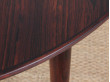 Mid-Century Modern danish extendable round dining table in Rio rosewood. 