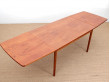 Mid-Century  modern  Scandinavian dining table with drop leaves