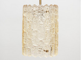 Suspension scandinave en cristal jaune