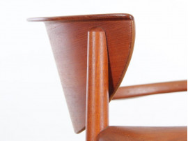 Mid-Century Modern Danish pair of armchairs in teck model 317 by Hvidt & Mølgaard Nielsen