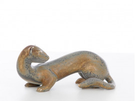 Mid century modern scandinavian ceramic ferret by Gunnar Nylund