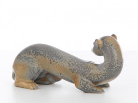 Mid century modern scandinavian ceramic ferret by Gunnar Nylund