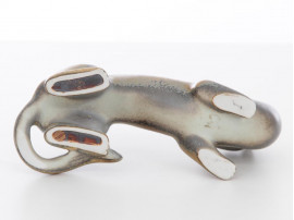 Mid century modern scandinavian ceramic ferret by Gunnar Nylund