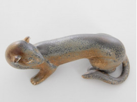 Mid century modern scandinavian ceramic ferret by Gunnar Nylund