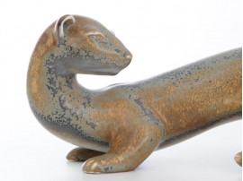 Mid century modern scandinavian ceramic ferret by Gunnar Nylund