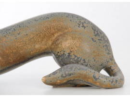 Mid century modern scandinavian ceramic ferret by Gunnar Nylund
