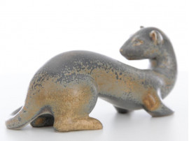 Mid century modern scandinavian ceramic ferret by Gunnar Nylund