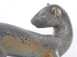 Mid century modern scandinavian ceramic ferret by Gunnar Nylund