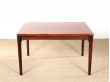 Table de repas scandinave en palissandre 4/8 pers.