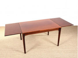 Table de repas scandinave en palissandre 4/8 pers.