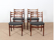 Set of 4 Scandinavian chairs in Rio rosewood