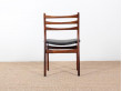 Suite de 4 chaises scandinaves en palissandre de Rio