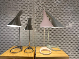 Mid-Century  modern scandinavian table lamp AJ polished stainless steel by Arne Jacobsen for Louis Poulsen.