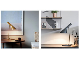 Mid-Century  modern scandinavian table lamp AJ MINI, white by Arne Jacobsen for Louis Poulsen.