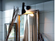 Mid-Century  modern scandinavian wall lamp AJ black by Arne Jacobsen for Louis Poulsen.