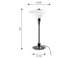 Mid-Century  modern scandinavian table lamp PH 2/1  by Poul Henningsen for Louis Poulsen