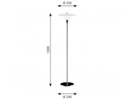 Mid-Century  modern scandinavian floor lamp PH 31⁄2-21⁄2 by Poul Henningsen for Louis Poulsen